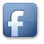 The image displays a stylized Facebook logo with a white background and a blue square containing the word  Facebook  in white capital letters.